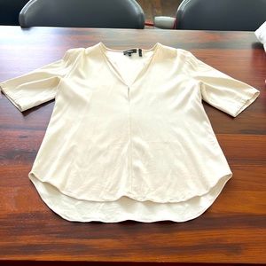 Theory cream colored blouse